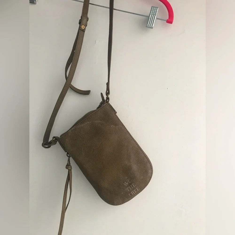 We The Free Brown Crossbody Phone Pouch